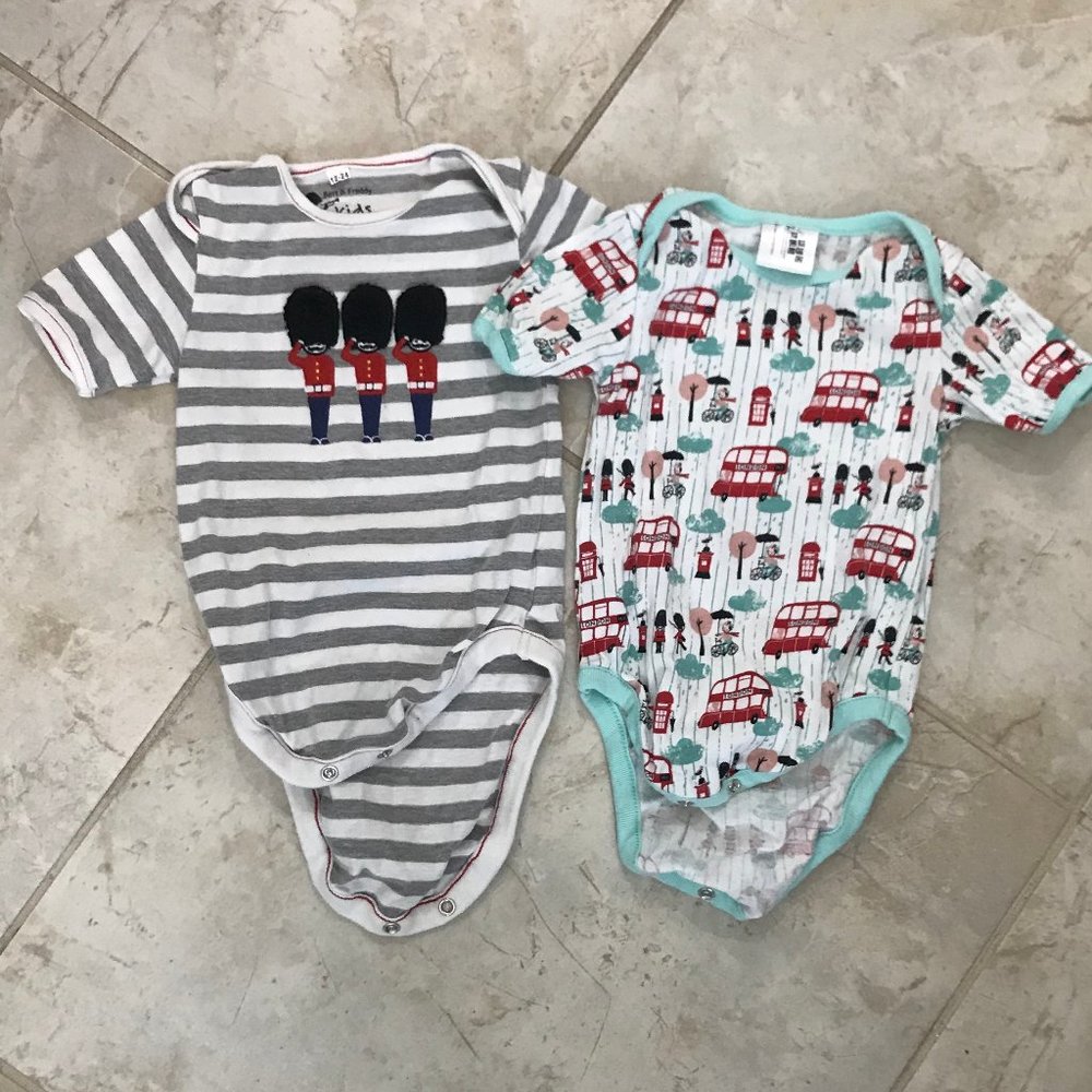 Set of 2 British/London Onesies